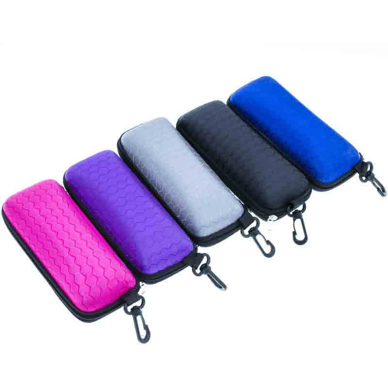 1 PC New Honeycomb Zipper Glasses Case portable Sunglasses Case Zipper Bag Hard Eye Glasses Case Glasses storage box