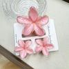 Set di pinze per capelli a forma di frangipani: Accessori per Capelli Floreali in Finto Marmo per Vacanze alla Moda