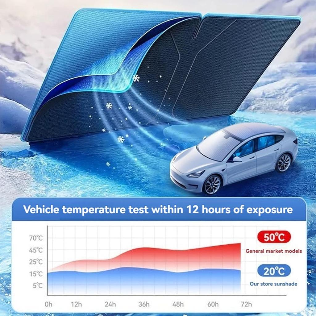 Windshield Sun Shade For Mazda 3 2014-2018 Double Layer 240T Front Window Shade Fit Mazda 3 Sun Visor Foldable Shade Blocks UV Rays Summer Must Have