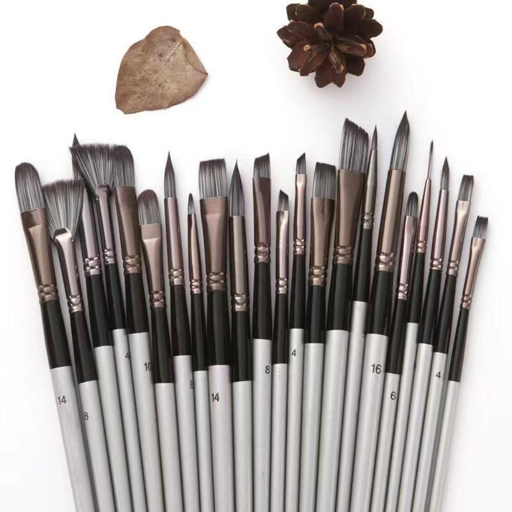 Cloth Roll Watercolor Brush Pen with Scraper Paint Brush Bag Pack 24Pcs Artist Paint Brushes Set