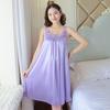 Vestaglia in Pizzo Finto Seta, Taglie Forti da Donna con Spalline Sottili, Pigiama Comodo per Primavera ed Estate