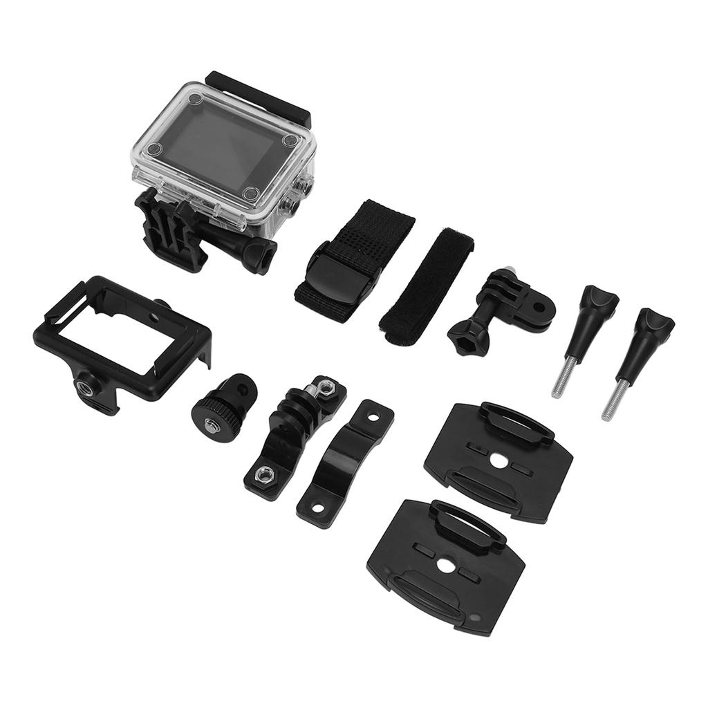 Waterproof Action Camera FHD 1080P 2.0inch HD Color Screen 140 Degrees Wide Angle Lens Underwater Sports Camera