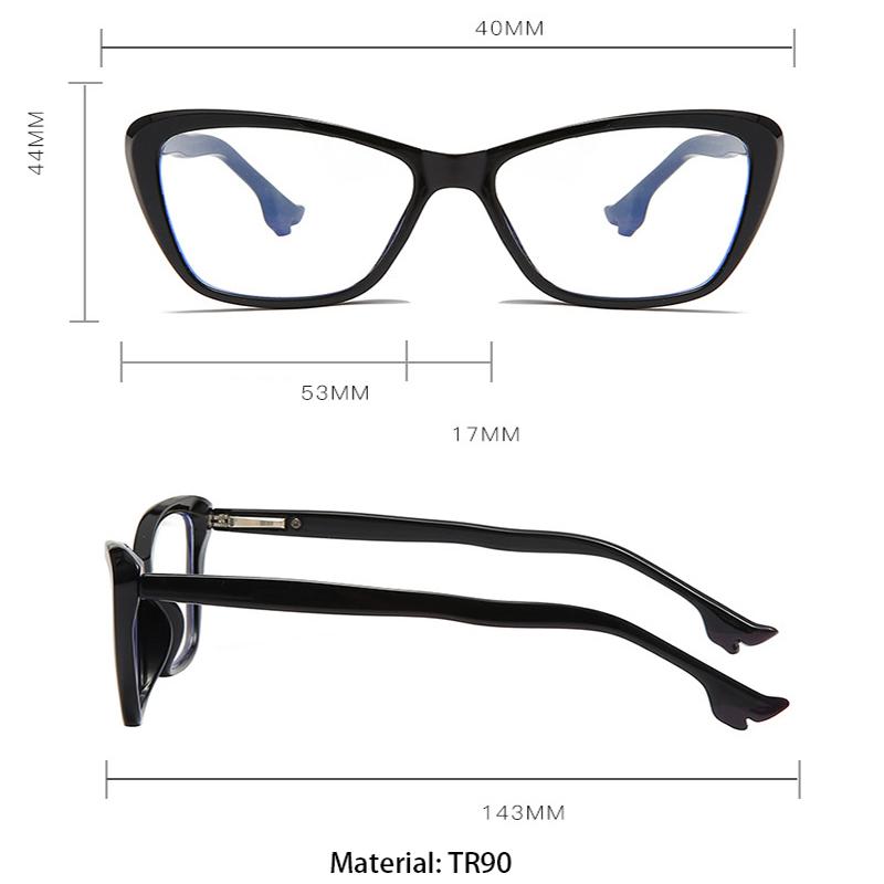 Anti-blue Light Glasses Luxury Cat Eye Eyewear Women Men Daily Leisure Eyeglasses Blue Light Blocking Man Lady Computer Eyeglas