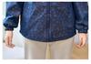 Early Spring Printed Lapel Zipper Jacket for Middle-Aged & Elderly Women - Loose, Comfortable Outerwear