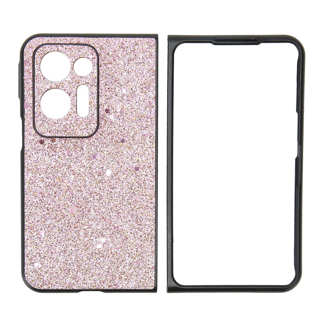 Schutzhülle Kristallhülle Sturzsicher Stoßfest Handyhülle für Oppo Find N2 Pink Glitzer
