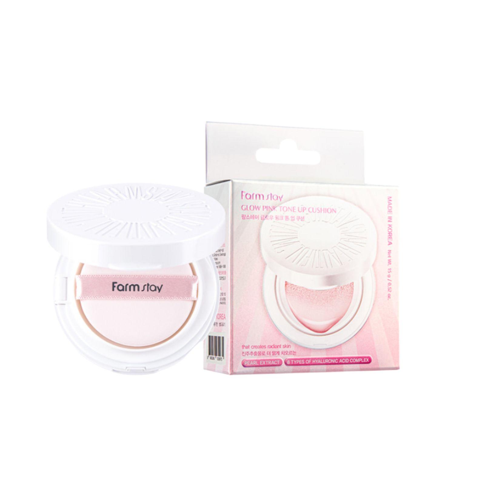Farmstay Tone Up Cushion 15g (0.52 oz.) Glow Pink 1ea