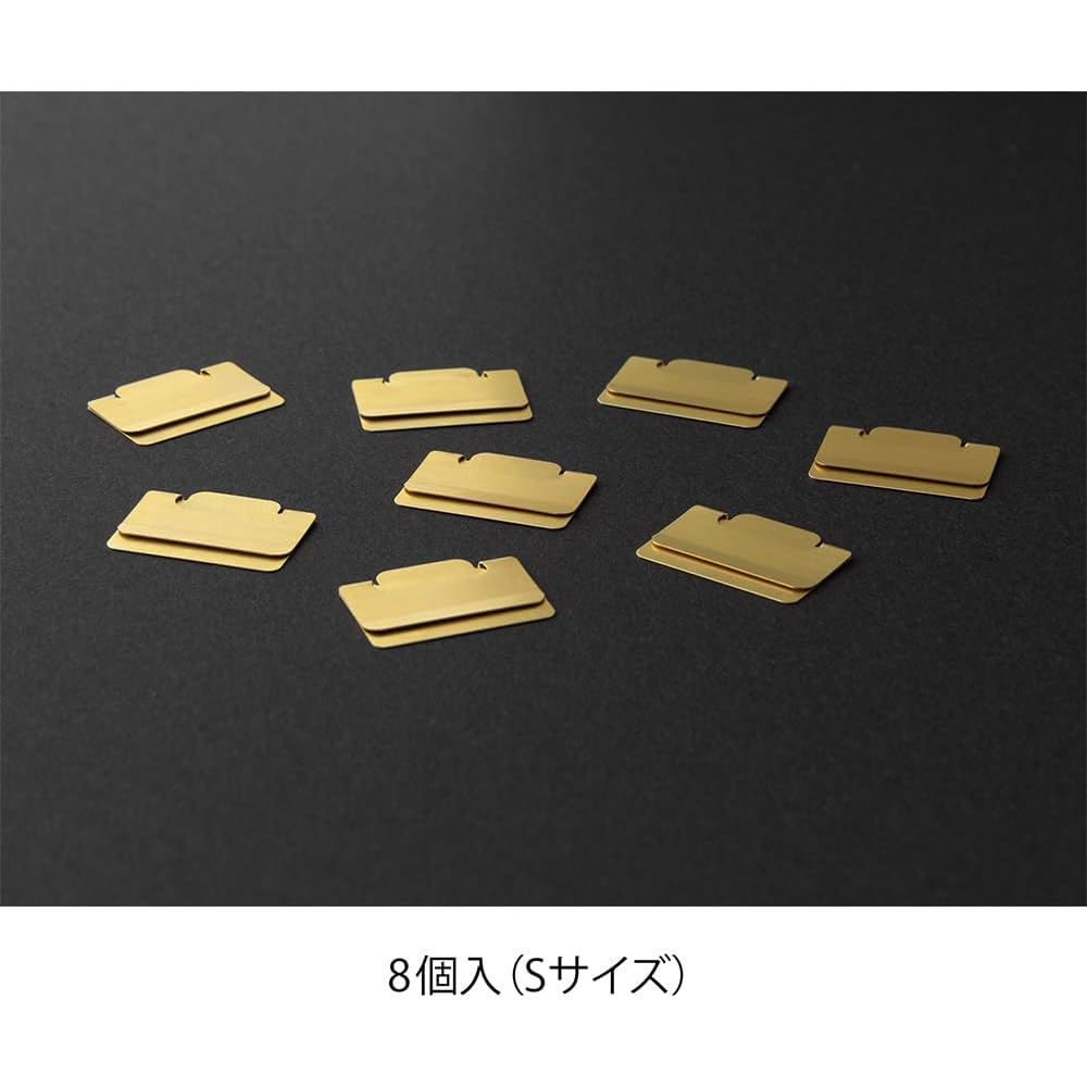 Midori Clip Index Chiratt, Pack of 8, Small, Brass, 43432006