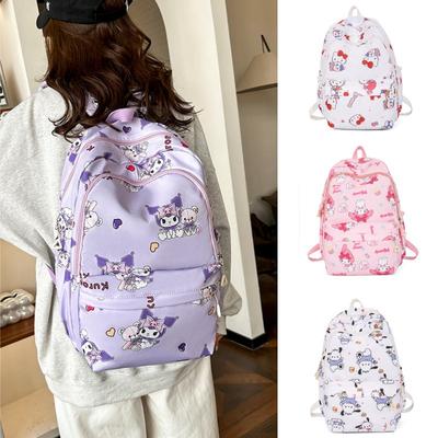 School Bag New Backpack Cartoon Cute Ladies Backpack College Style Casual Large-capacity Book Bag, Cross