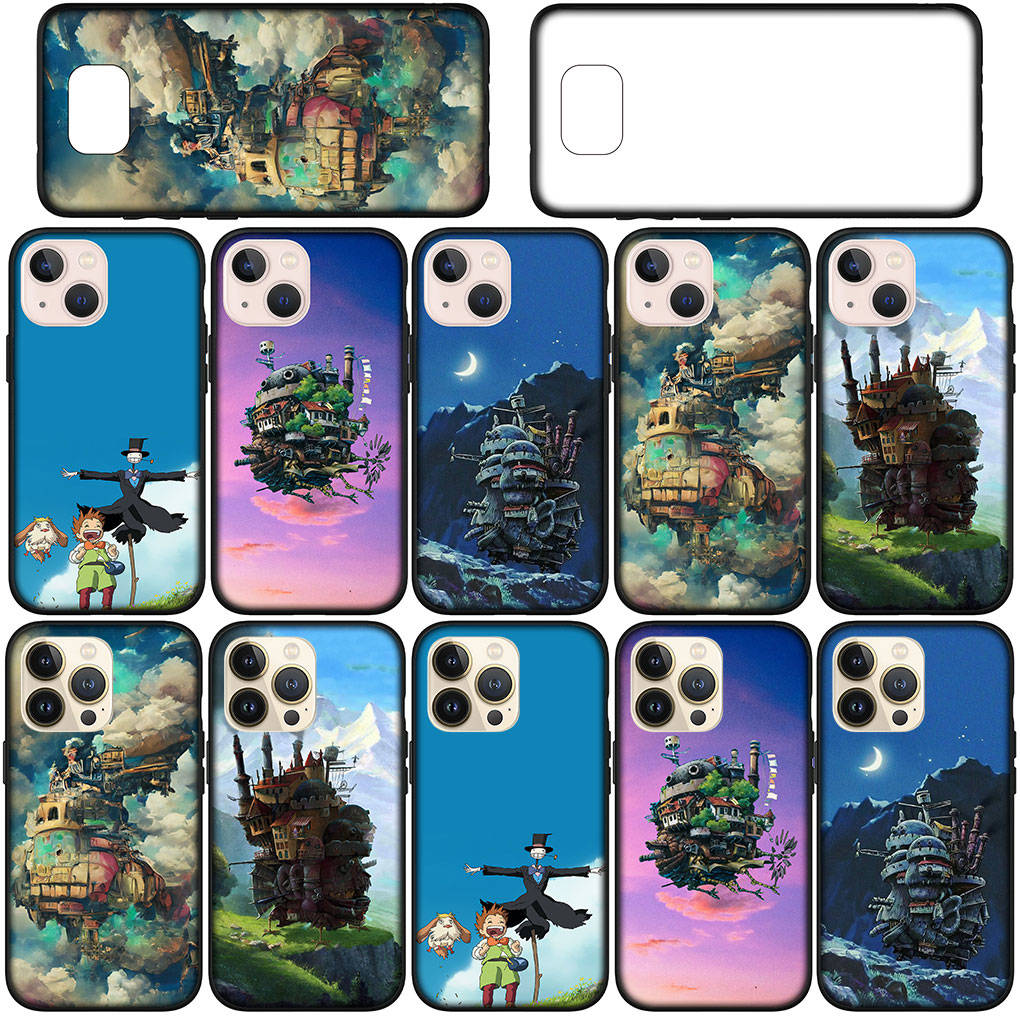 Kryt na iPhone 16 15 14 Xiaomi Redmi Note 13 12 11 Pro Max X 10 8 9 XR Samsung Galaxy S24 S23 A05 OPPO Pouzdro na telefon Huawei Howls Howl's Moving Castle