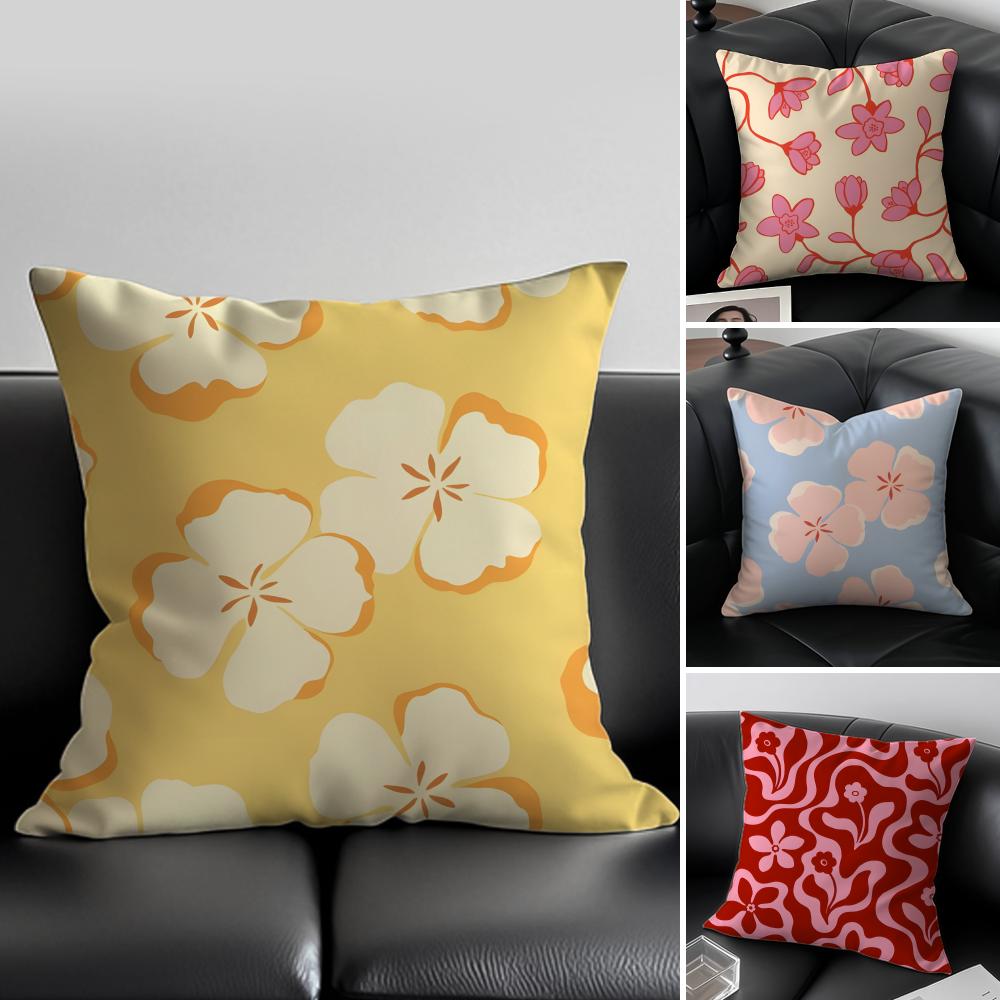 Bold Bright Artistic G-Gerdadzys Floral Pattern Cushion Cover Pillow Case Soft Friendly Fabric & Concealed Zipper