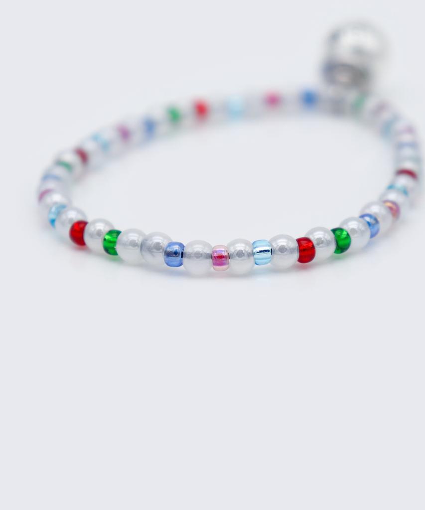 Bonbeau Smile Pearl Pendant Color Beads Bracelet