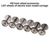 2pcs 1: 87 36'' Train HO Scale Metal Wheels for Model DC Wheel Set C8724 For Kids Safe Material