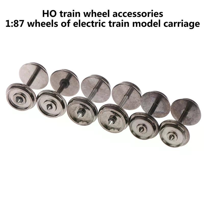 2pcs 1: 87 36'' Train HO Scale Metal Wheels for Model DC Wheel Set C8724 For Kids Safe Material