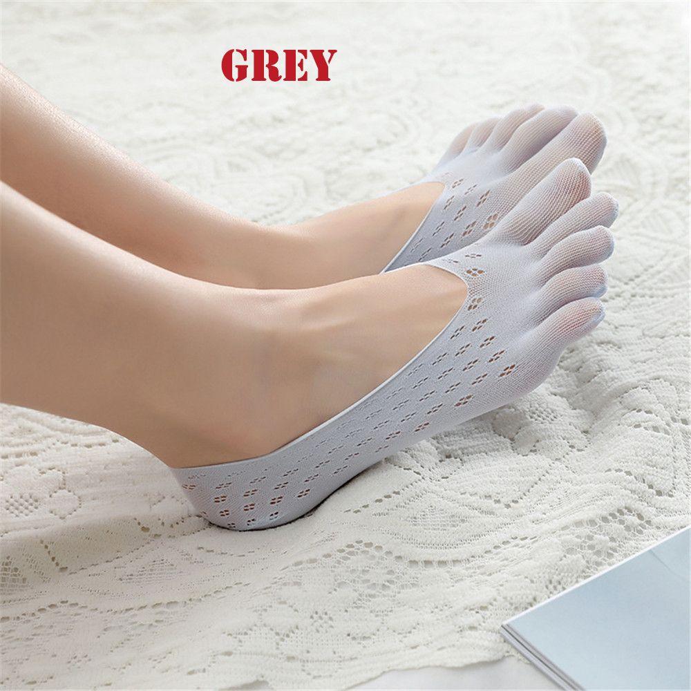Breathable Invisible Women Five Finger Sock Anti skid Liner Low Cut Ankle Socks