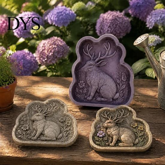Cement Crafting Tools for Garden Woodland Legends Stepping Stone Mold, Silicone Reusable Casting Animal Shape Molds Mold Path Backyard Decor Concrete