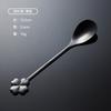 304 Stainless Steel Coffee Spoon Wedding Four-piece Gift Box Love 4 Flower-shaped Titanium-plated Gold Colorful