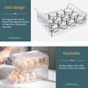 Eggs Holder Drawer Design Stackable Translucent Easy Cleaning Fridge Egg Holder for Kitchen