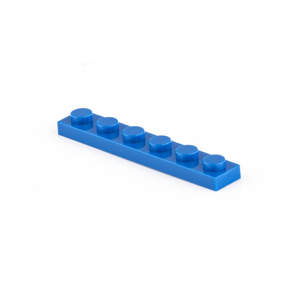 

50pcs DIY Building Blocks Thin Graphic Bricks 1x6 Dots Puzzle Creative Ruler 3666 Children s Toys Compatible with Famous Brands