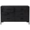 VidaXL Buffet Noir 110x35x70 cm Bois de pin massif 349922