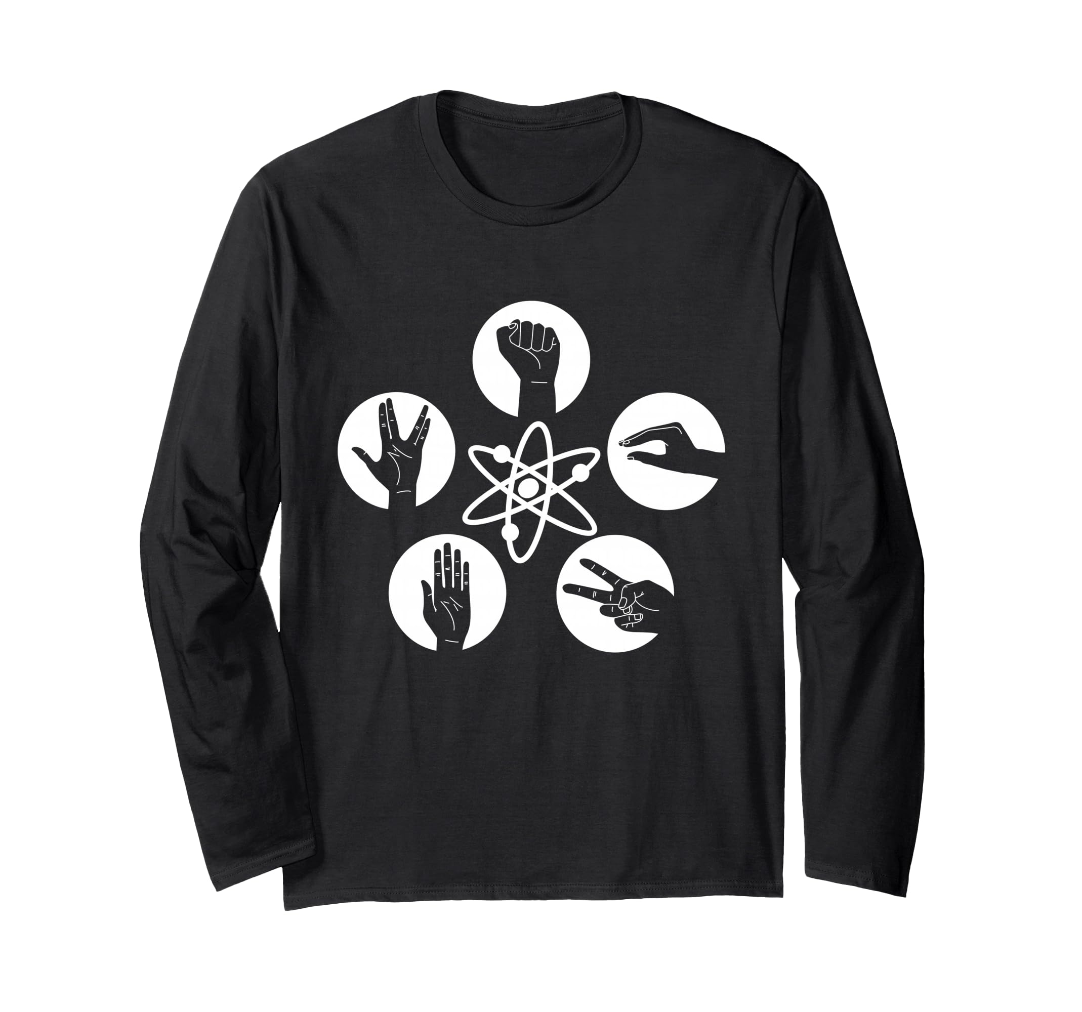 Big Bang Theory Logo Rock Lizard Spock Long Sleeve T-Shirt