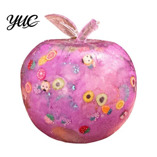 Decompression Toys for Relaxation Apple Squishy Toy, Fruit Squeeze Fidget Toy with Confetti, Soft Portable Anxiety Relief Stress Adults, Desktop