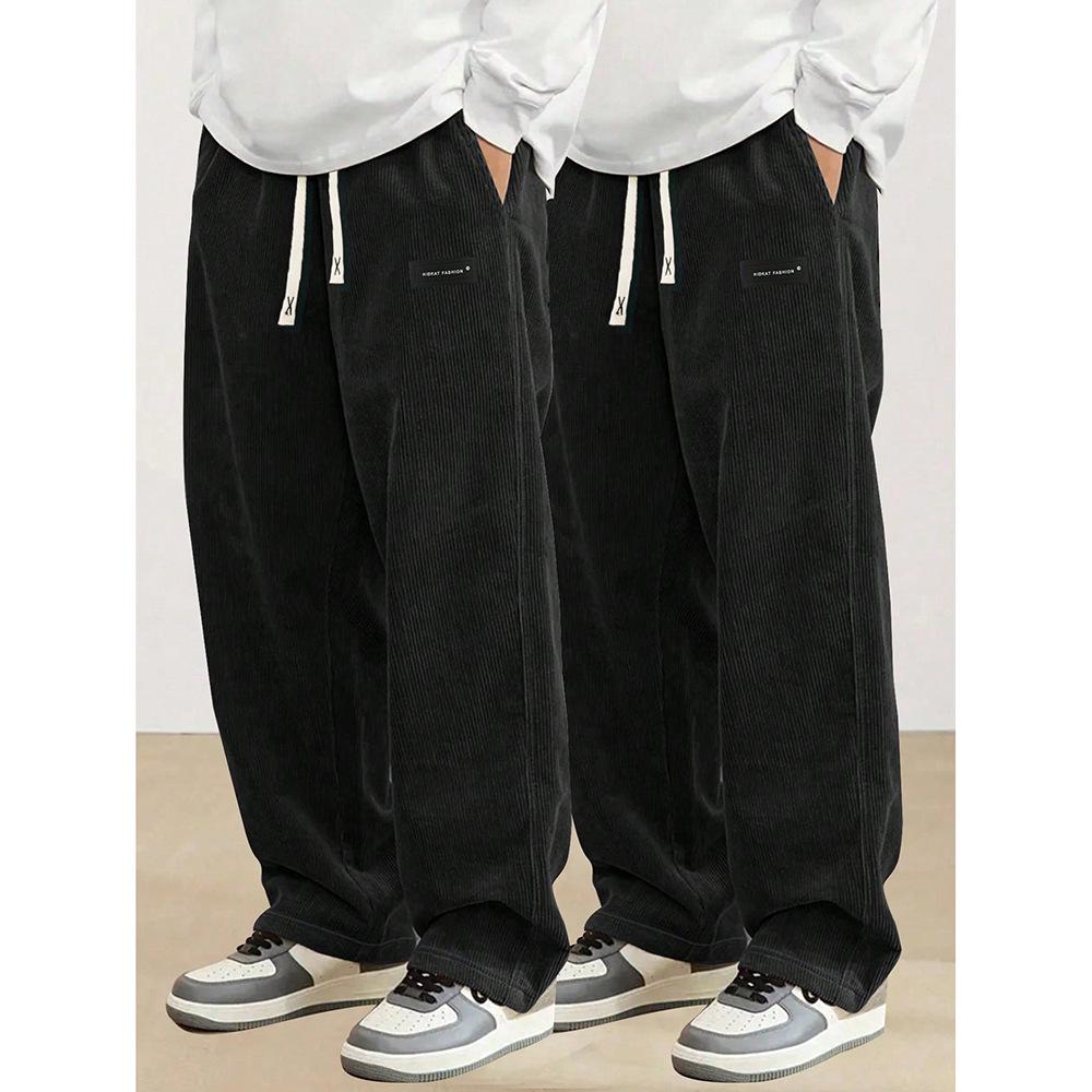 Pánská ležérní volná sportovní mikina s kapucí a kalhoty - Univerzální dlouhé kalhoty na jaro a podzim 2026