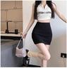 Women's XS Black Summer 2025 High Waist Bodycon Midi Pencil Skirt