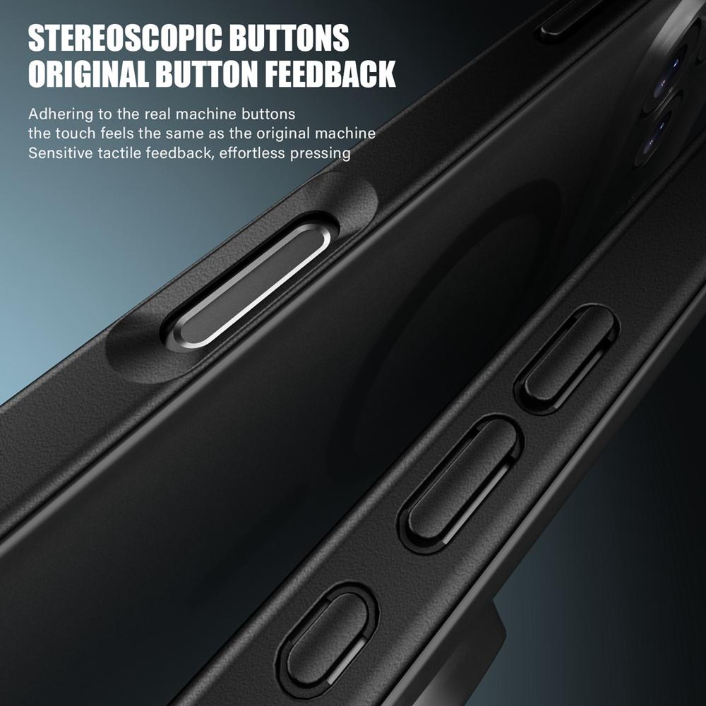 KEYSION Translucent Matte Case for MagSafe for iPhone 17 Pro Max Soft Silicone+PC Wireless Charging Shockproof Phone Back Cover