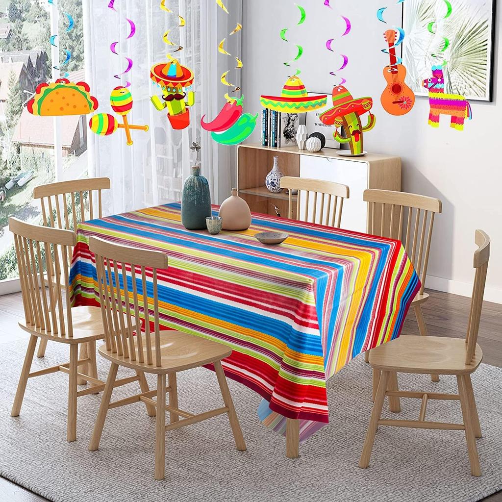 32Pcs Mexican Fiesta Hanging Swirl Decorations - Taco Twosday Birthday, Cinco De Mayo Party Supplies - Taco Party Ceiling Hanging Decorations for