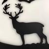 1pc Modern Black Deer & Tree Metal Wall Decor Stunning Animal Mountain Plaque Elegant Iron Art Silhouette for Stylish Home Decor