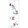 Somen Anbo Tenugui "Christmas Santa" - Hand-dyed 100% Cotton, Tokuoka Fabric, Made In Japan, 35cm X 100cm - Snowman, Reindeer, Santa Claus, Picture