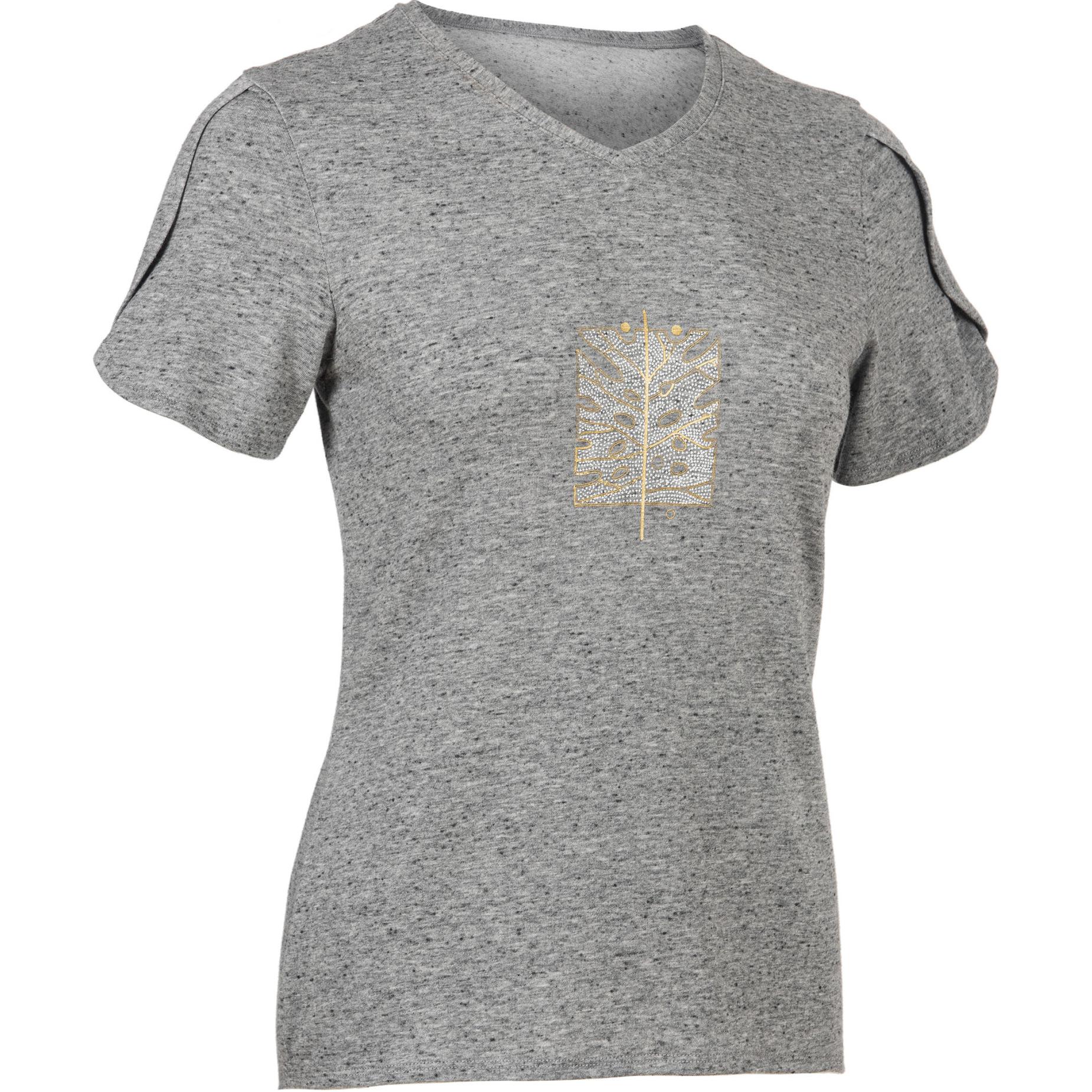 

DECATHLON Pullover V-Neck Fitted Short Sleeve Other T-Shirt Women s Grey 2XS серый