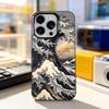Ukiyo-e Art Ocean Waves  Phone Case For iPhone 17,16,15,14,13,12,11,Pro,XS,Max,Plus,Mini,SE4,E IMD Matte Black