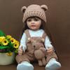 Rebirth Doll Simulation Baby Can Enter The Water Simulation Baby Accompanying Toy Full Glue Body 55 Cm Blooming Long Hair Girl