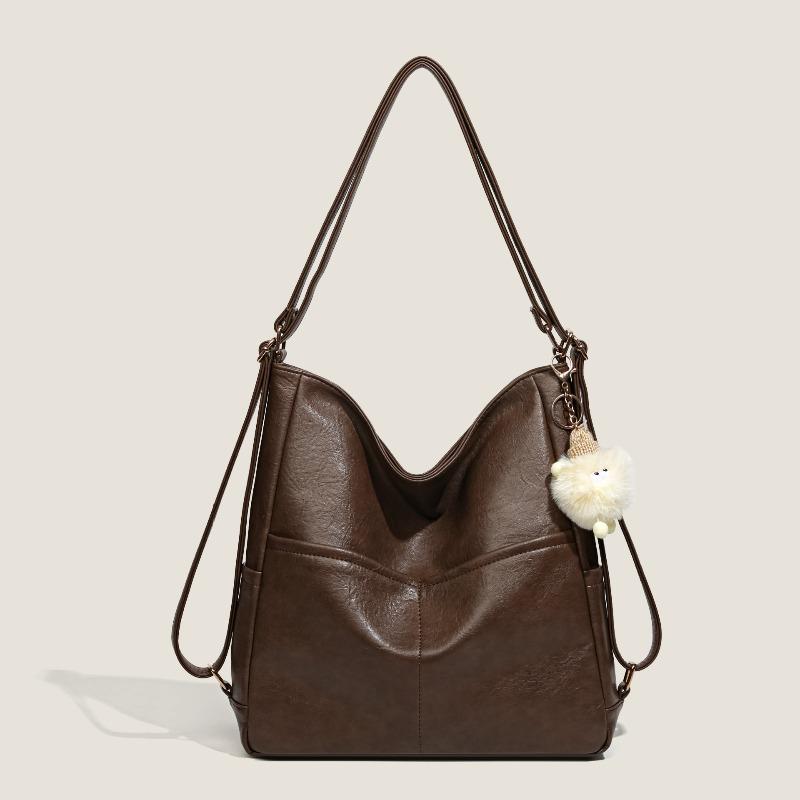 Рюкзак для commuting женский осенний новый высококачественный вместительный наплечная сумка популярная ретро универсальная сумка-тоут коричневый