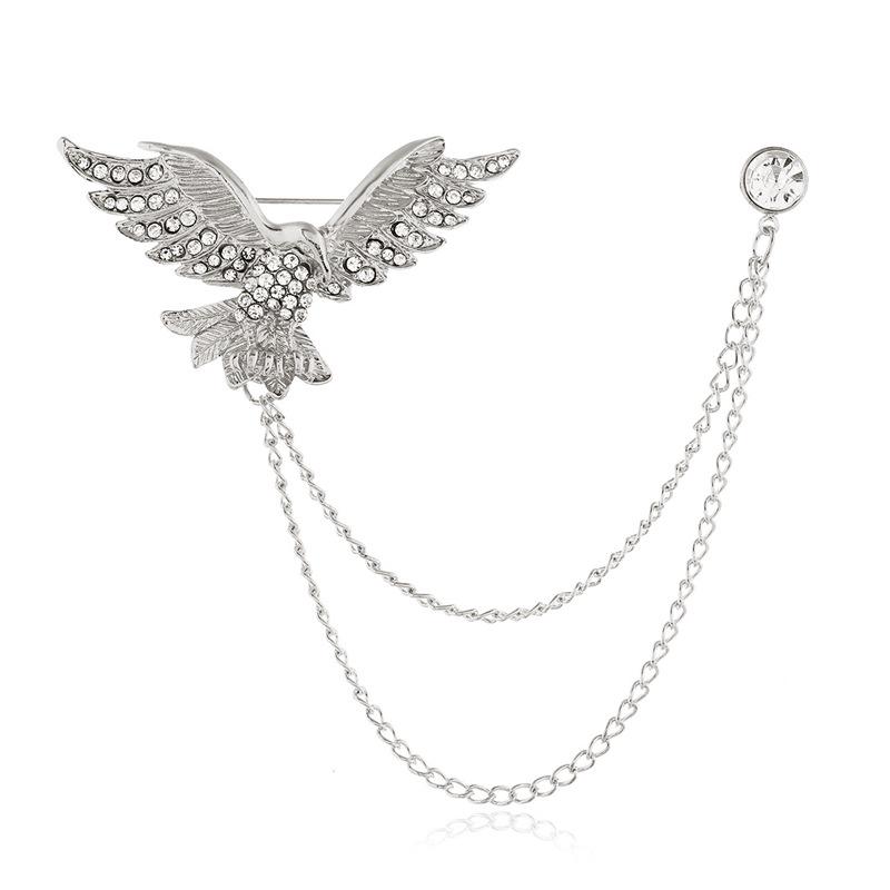 Majestic Eagle Unisex Brooch - Wings Spread Fashion Badge
