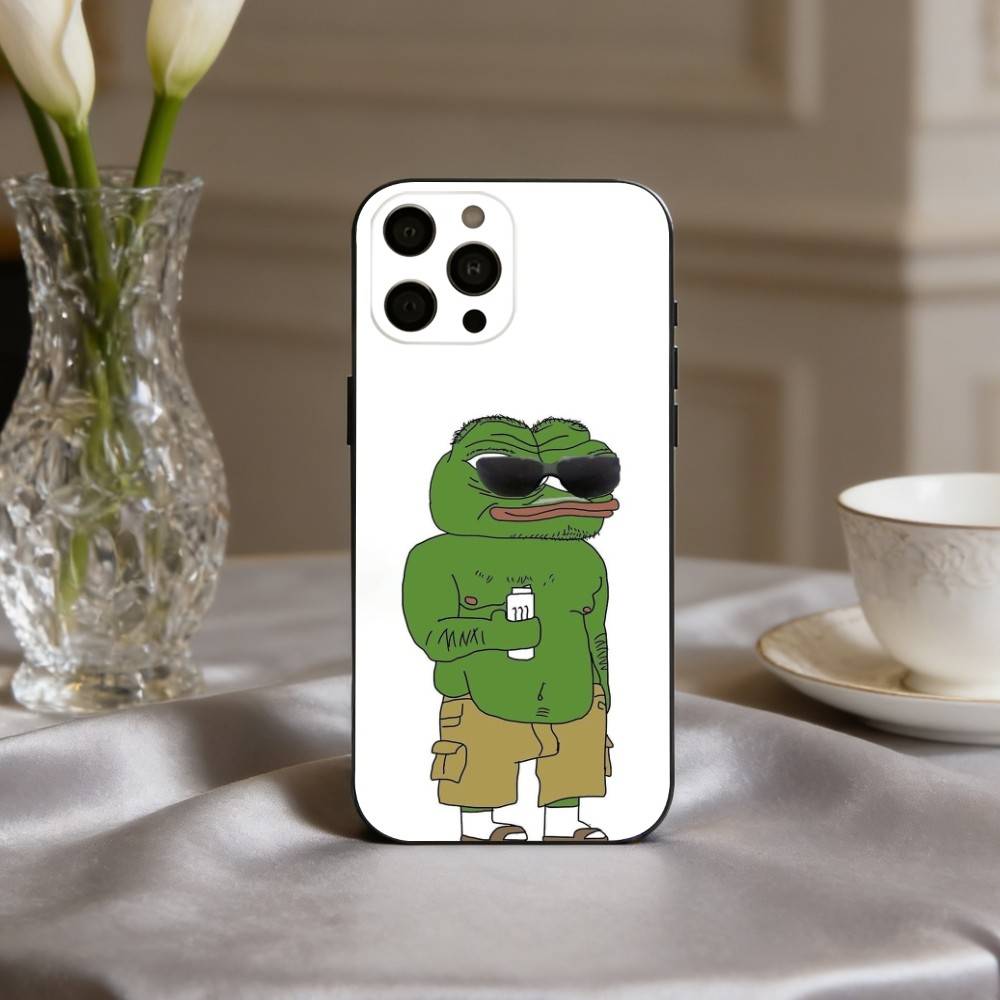 Funny P-Pepe the F-Frog  Phone Case For iPhone 17pro, 16,15,14,13,12,11 X XR Plus,Others Soft Black Cover