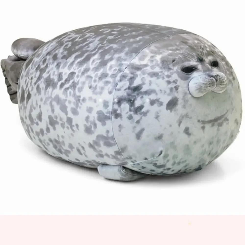 Popular 20-60cm Giant Seal Lifelike Grey Sea Lion Aquatic Animal Plush Plush-Filled Figure POPULAR INS Plushie Present