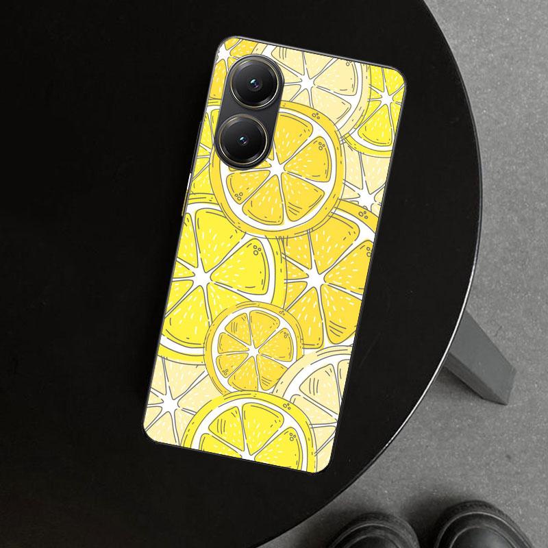Summer Fruits Lemon Phone Case Cover for Xiaomi Poco X6 X5 X7 Pro F7 Ultra Redmi 15C 15 13C 13 12C 12 10C 10 10A 9C 9A 9T 9 Coqu