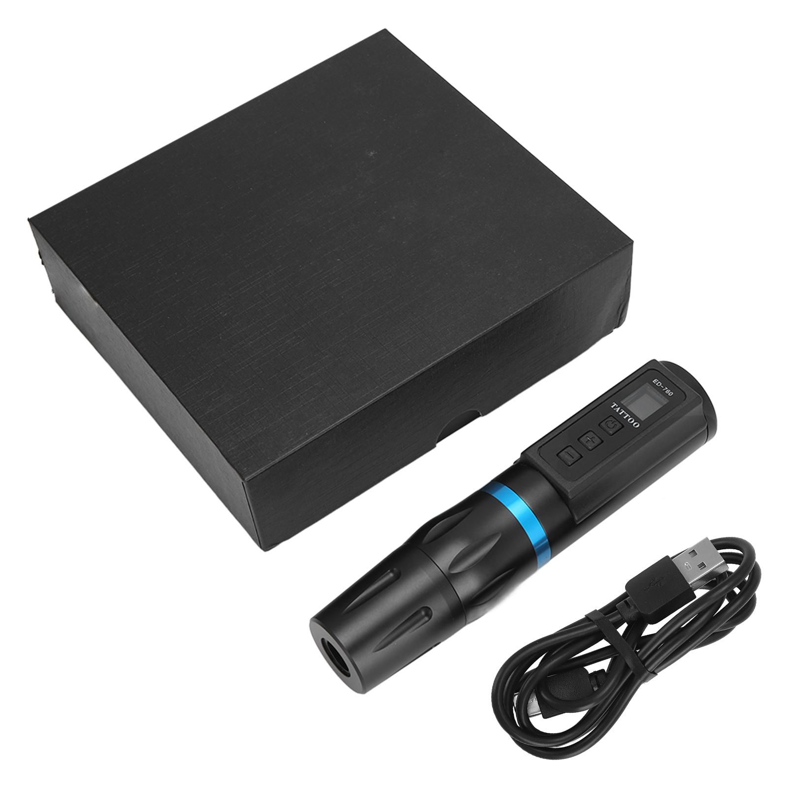 Cordless Tattoo Pen Machine Aluminum Alloy Frame Digital Display High Speed Tattoo Machine