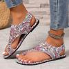  Summer new set of toe flat bottom casual light breathable open toe Velcro beach sandals women's batch