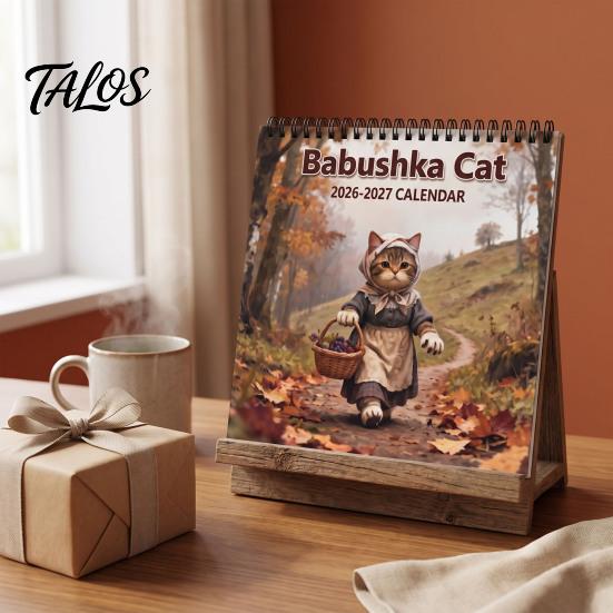 Large Writing Area Organizer Cute Cat Wall Calendar 2027, Jan 2027- Dec 2027 12 Monthly Hanging Daily Agenda for Home Office Planner with Thick Paper