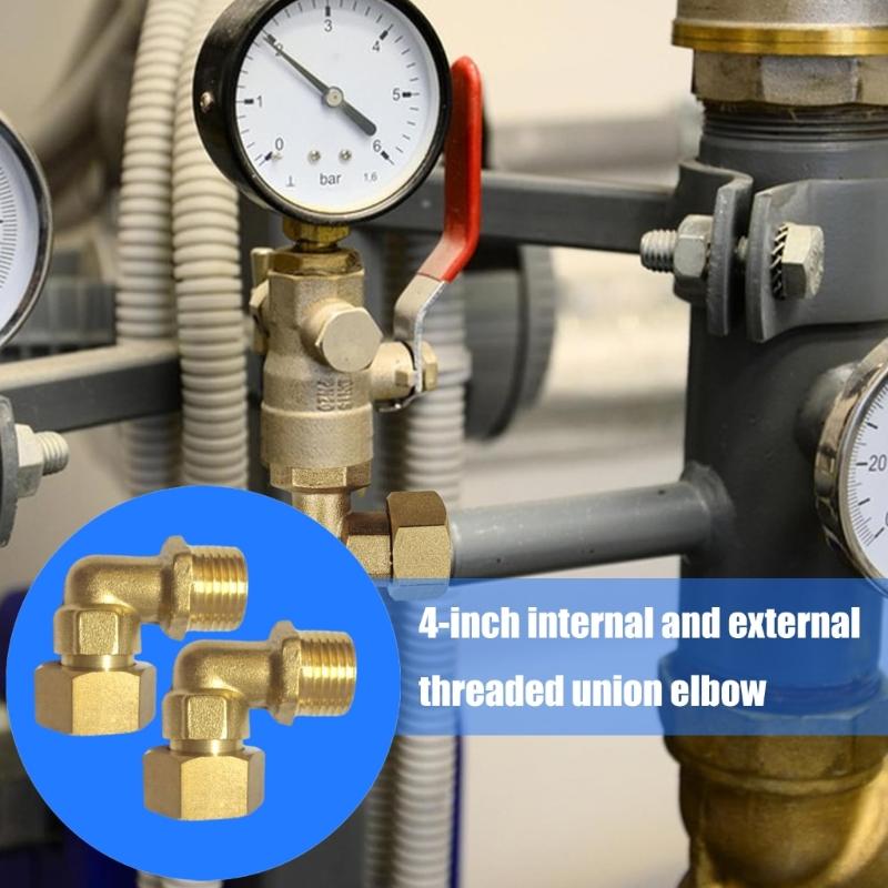Strong Brass 90° Pipe Elbow 1/2" Adjustable Connection Elbow Fitting Tool for Residential Plumbing & Cooling Systems