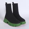 Large size fly-woven socks and boots for women's autumn new thick-soled thin boots and short boots for women