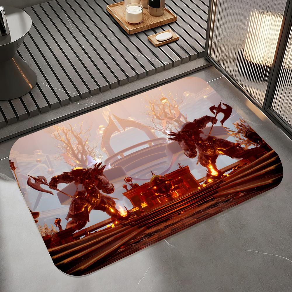 

Anime GGodfall Floor Mat Diatomite Bath Mat, Quick Dry Absorbent Non-Slip Door Mat 50cm x 80cm