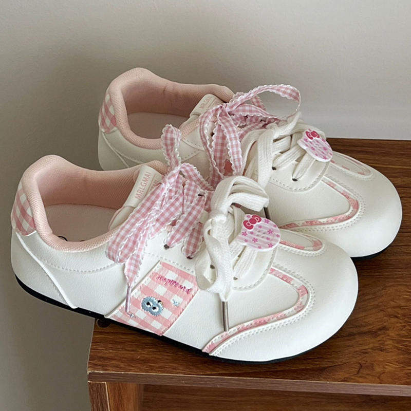 Pink puff board shoes female ugly cute autumn new chic niche design student movement