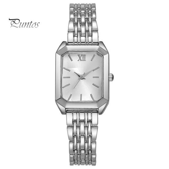 Ladies Watch Light Luxury Style Square Dial Steel Strap Embellishment for Office Party Date Night Women Fashion