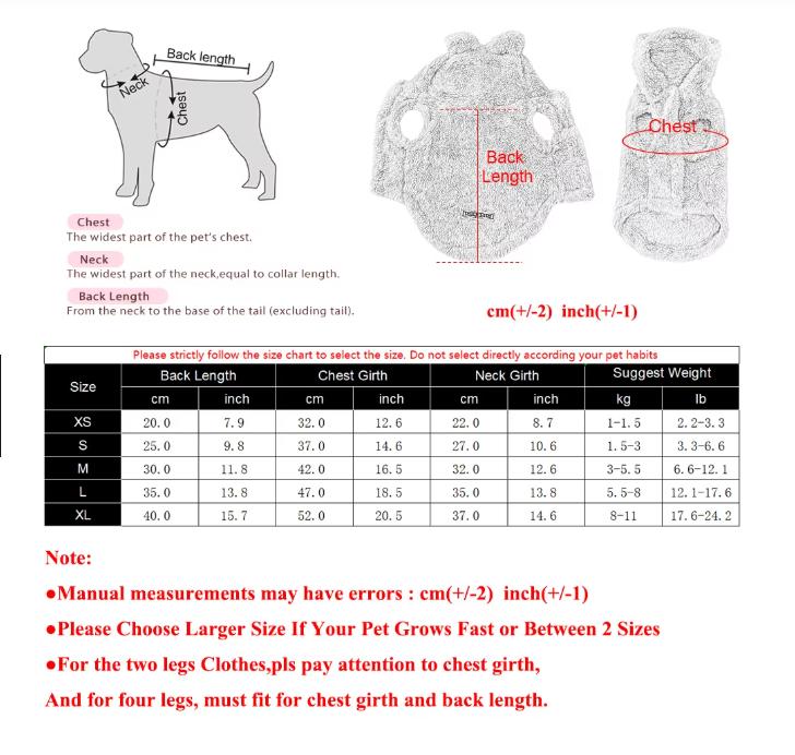 Weiche Fleece Hundekleidung Süßer Hoodie Mantel Für Kleine Mittlere Hunde Katzen Herbst Winter Welpen Kapuzenjacke Pullover Mops Kleidung