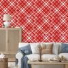 Red checkered wallpaper, red background, 50x1000
