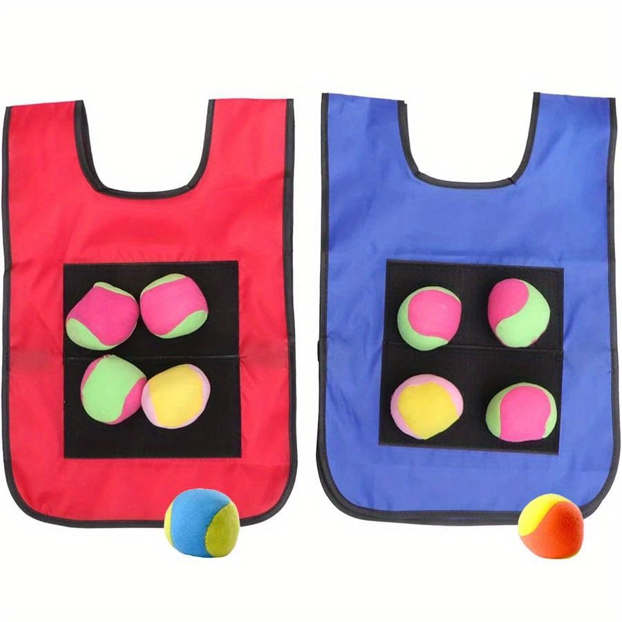 12pcs/set Outdoor Throwing Game Prop 2 Vests 10 Balls for Team Building Backyard Fun Outdoor Sports Family Games Group JXB
